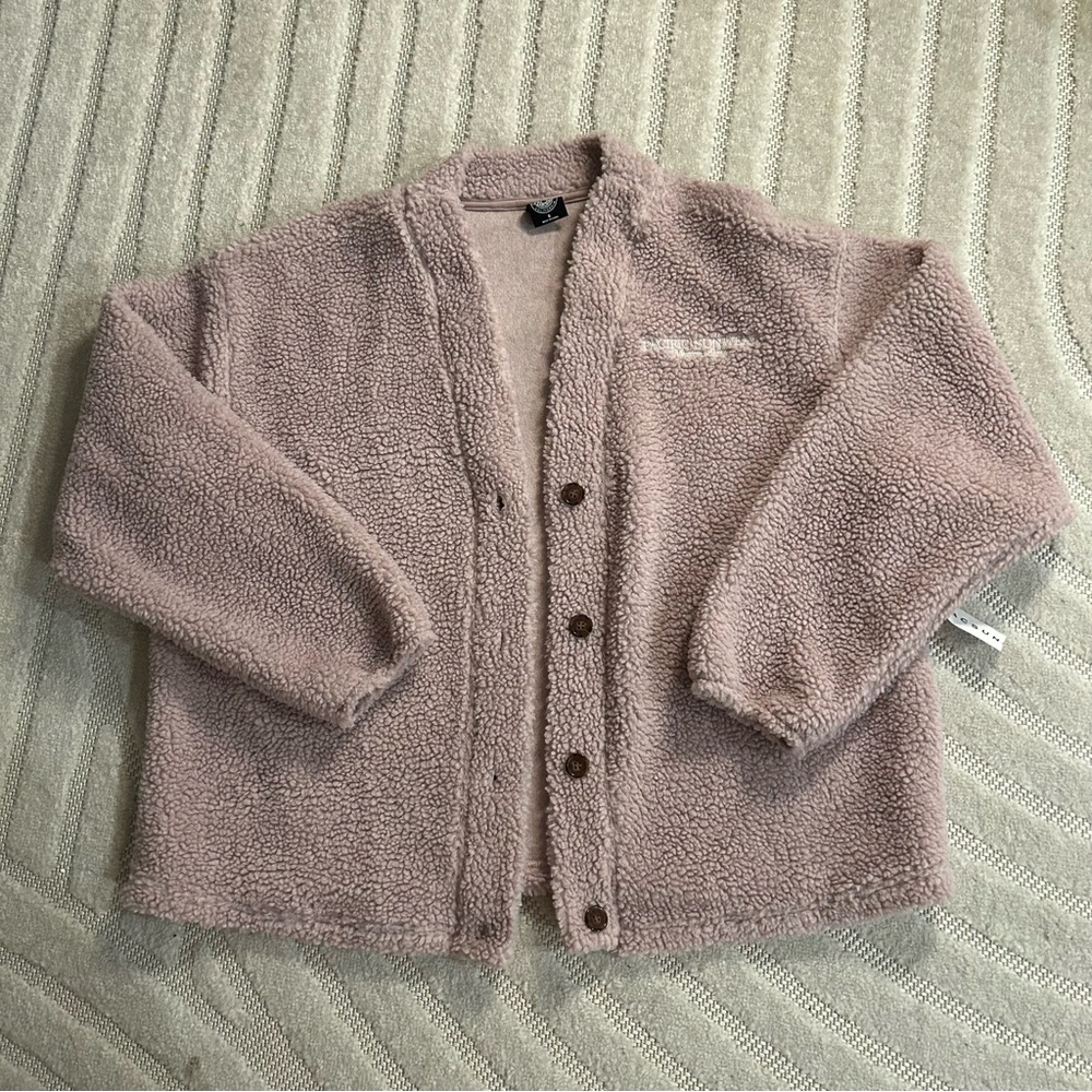 NWT PacSun Pacific Sunwear Sherpa Button-Front Sherpa Shirt Jacket - S